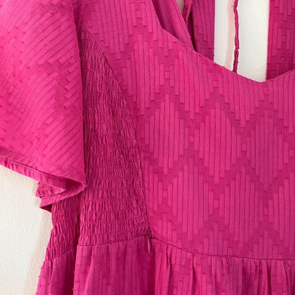 Seraphine Fuchsia Pink Cotton Broderie Maternity & Nursing Dress - Picture 6 of 11